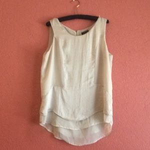 Beige Chiffon Layer Tank